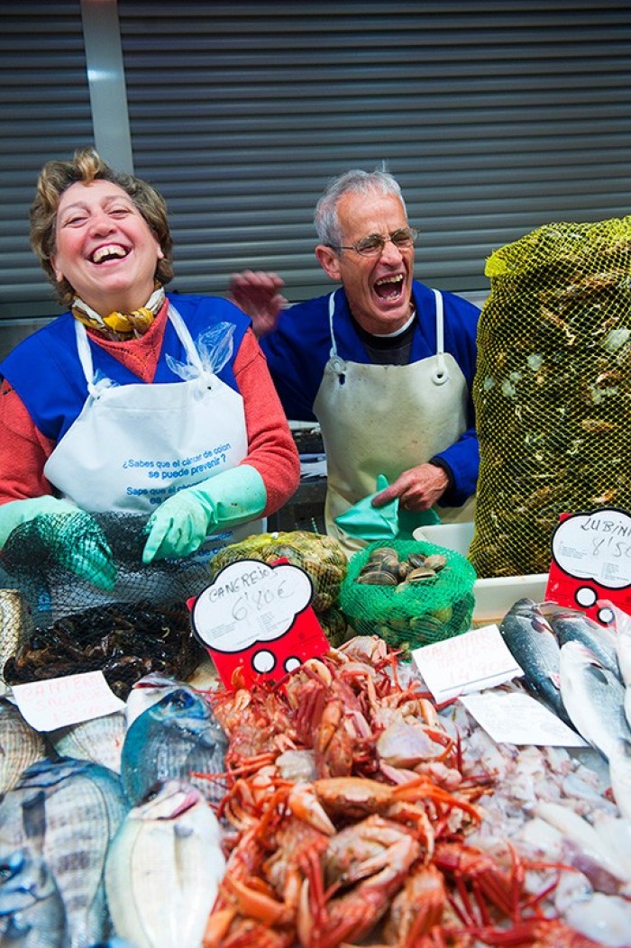 Seafood market Palma, Mallorca. Fotograf Paul Marshall