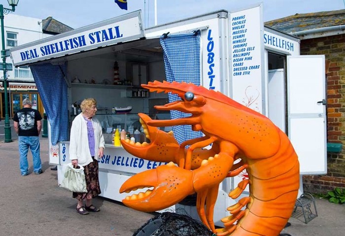Seafood stall, Kent UK. Photographer Paul Marshall