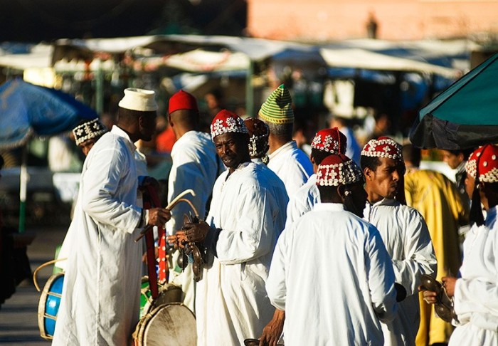 Musicians in Morocco. Photographer Paul Marshall